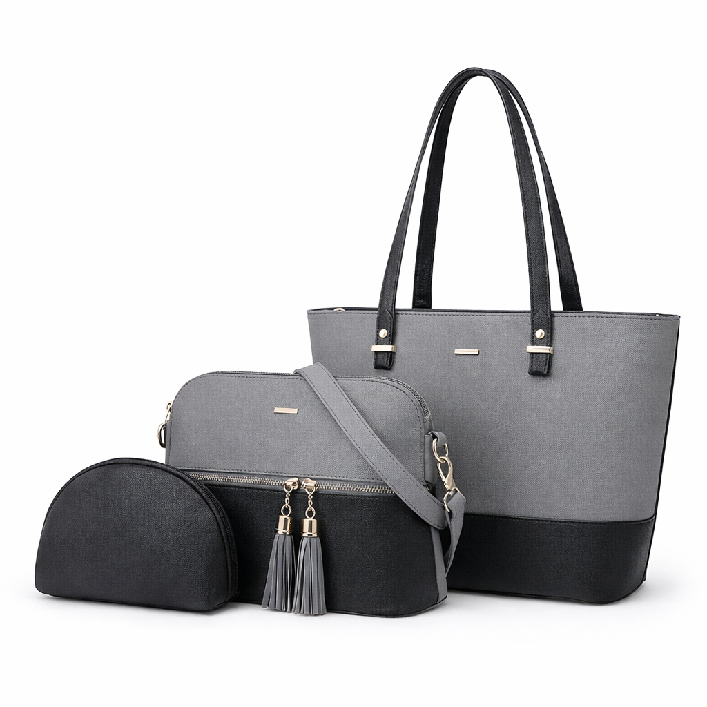 Elega Bag Grey & Black